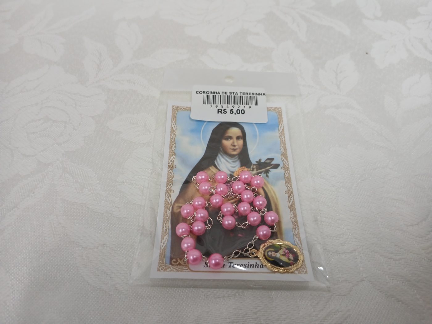Terço Santa Teresinha rosa