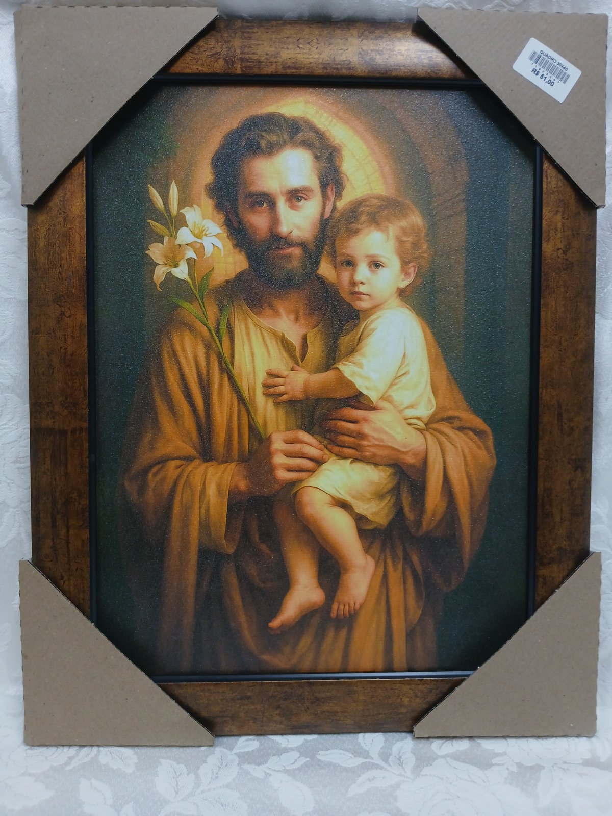 Quadro de São José com o Menino Jesus