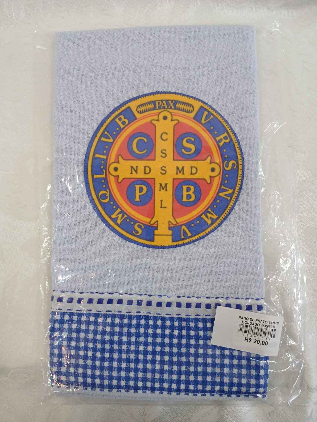 Pano de prato Medalha de São Bento
