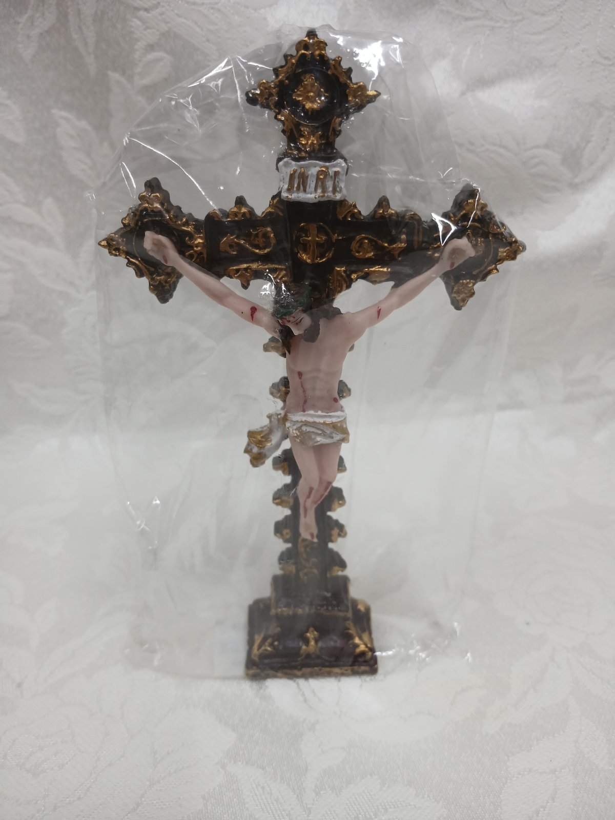 Crucifixo de mesa ornamentado