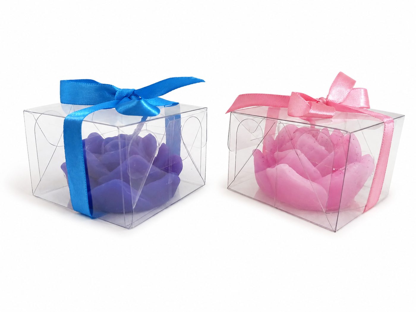 Sabonetes de rosa azul e rosa